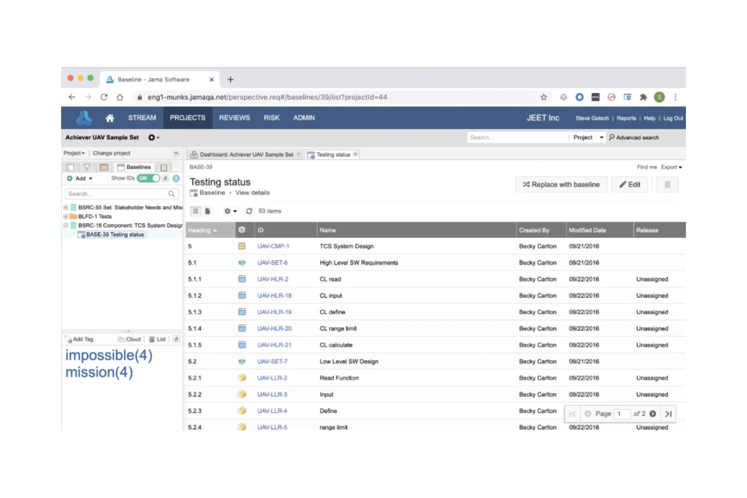 Jama Connect screenshot - 10 Mejores Herramientas de Gestión de Requisitos Ágiles Analizadas en 2026