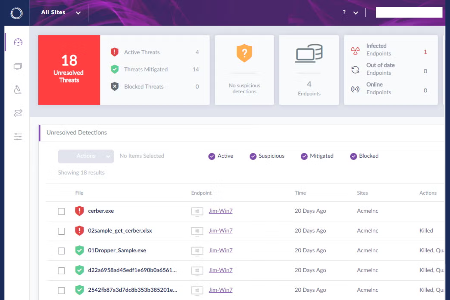 SentinelOne screenshot - 10 Mejores Herramientas de Gestión de Superficie de Ataque Revisadas en 2026