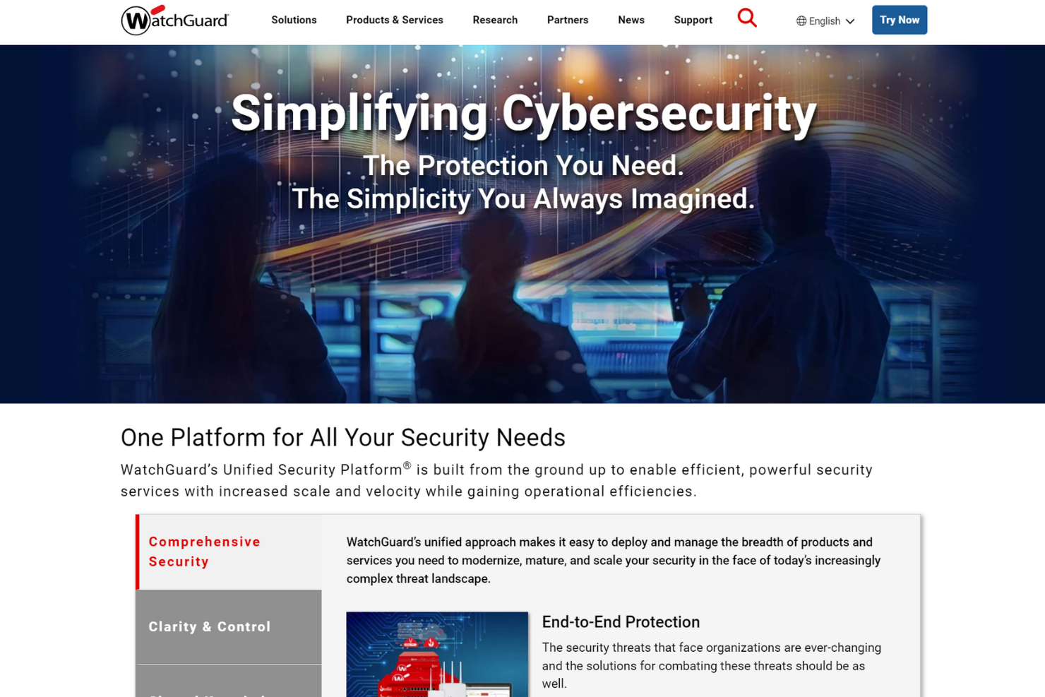 WatchGuard Technologies screenshot - 10 mejores servicios de firewall gestionado analizados en 2026