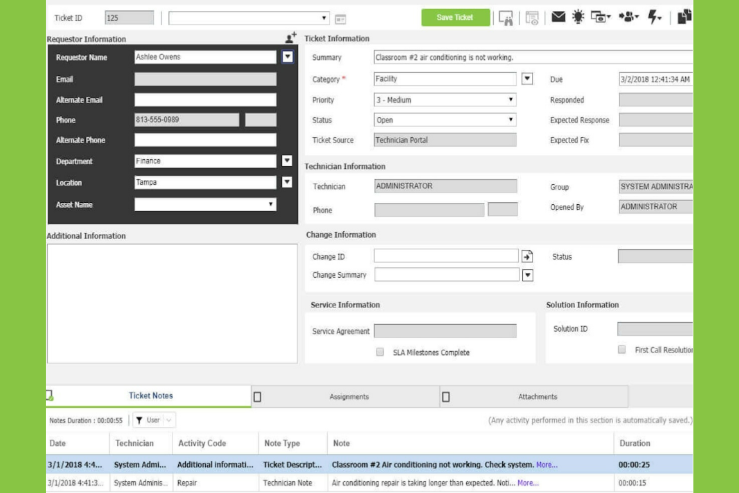 Track-It screenshot - 10 mejores programas de mesa de ayuda para la gestión de instalaciones revisados en 2026