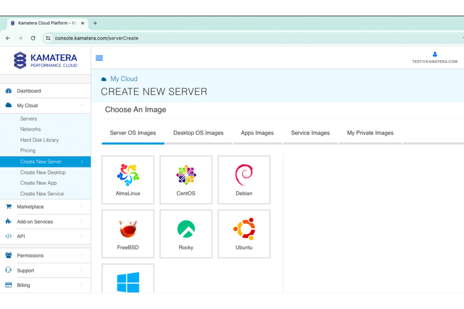 Kamatera screenshot - 10 Mejores Alternativas a DigitalOcean Analizadas en 2026