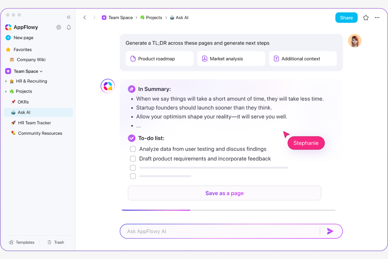 AppFlowy screenshot - 10 Mejores Alternativas a Notion Analizadas en 2026