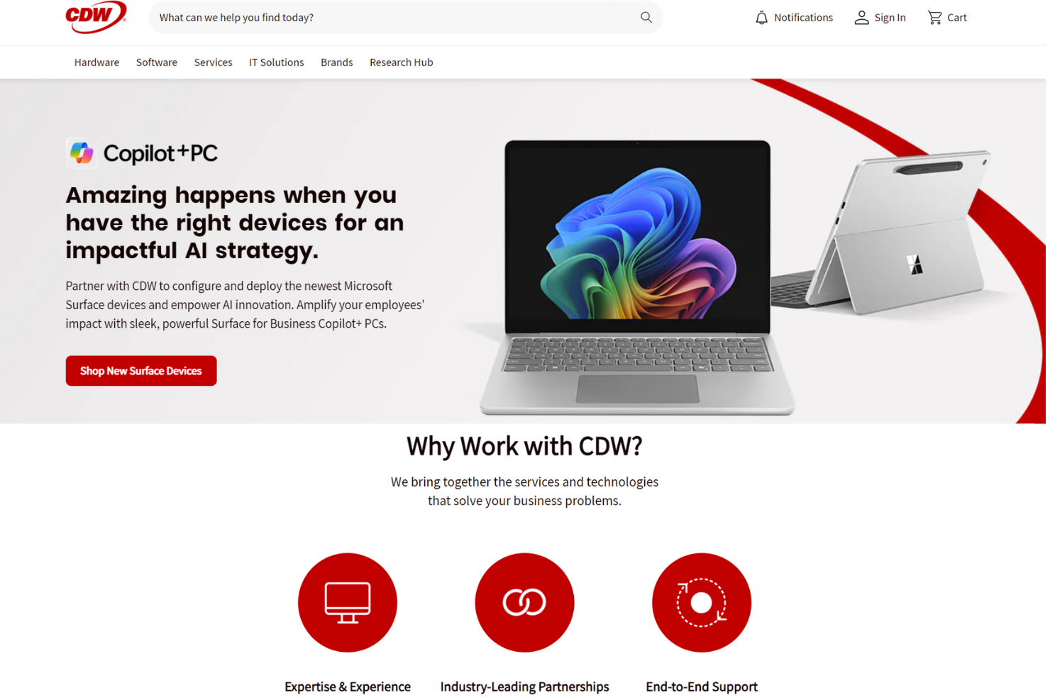 CDW screenshot - 10 Mejores Proveedores de Servicios Gestionados Analizados en 2026