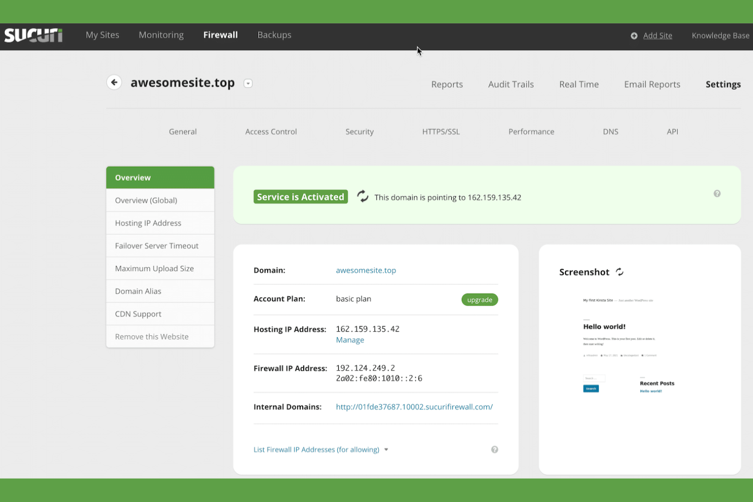 Sucuri screenshot - 10 Mejores Alternativas a Cloudflare Analizadas en 2026