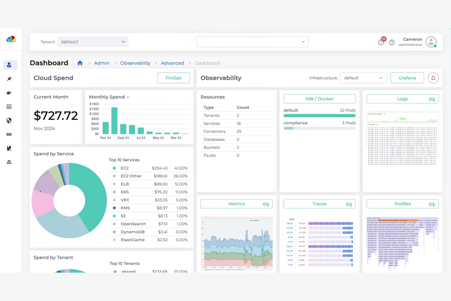 DuploCloud screenshot - 10 Mejores Herramientas de Monitoreo en la Nube Revisadas en 2026