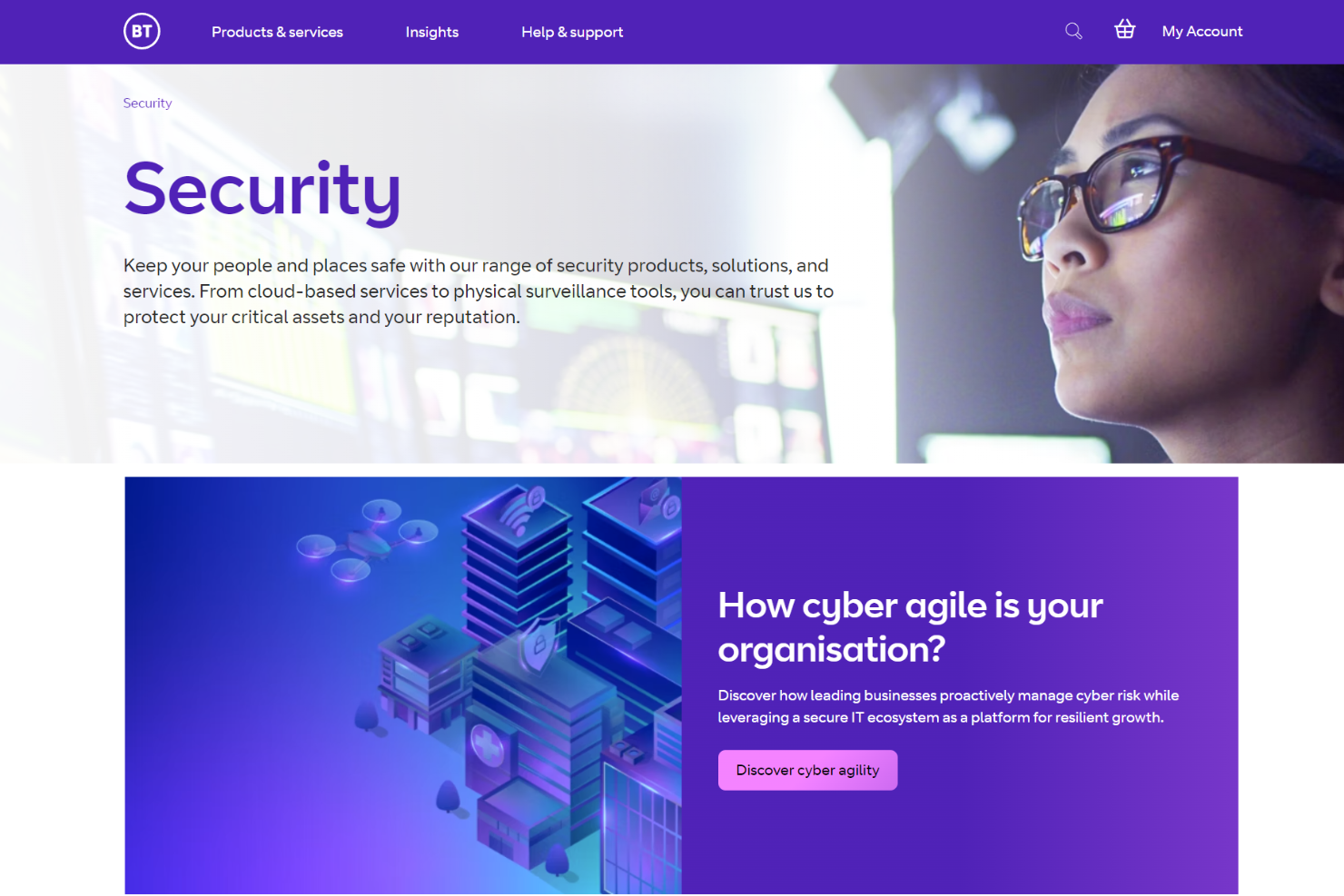 BT Security screenshot - 10 mejores servicios de firewall gestionado analizados en 2026