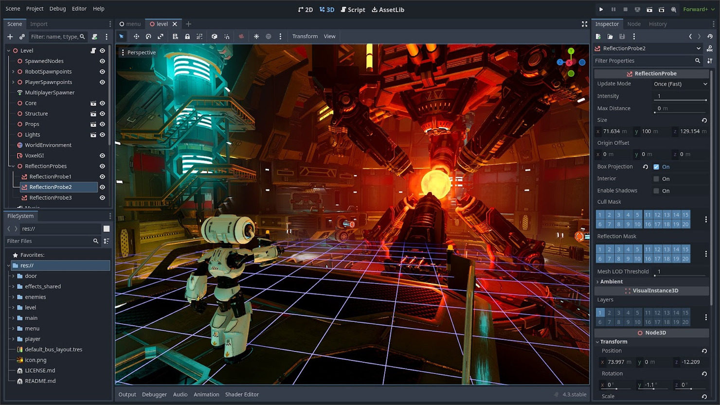 Godot Engine screenshot - 10 Mejores Software de Desarrollo de Juegos para PC Evaluados en 2026