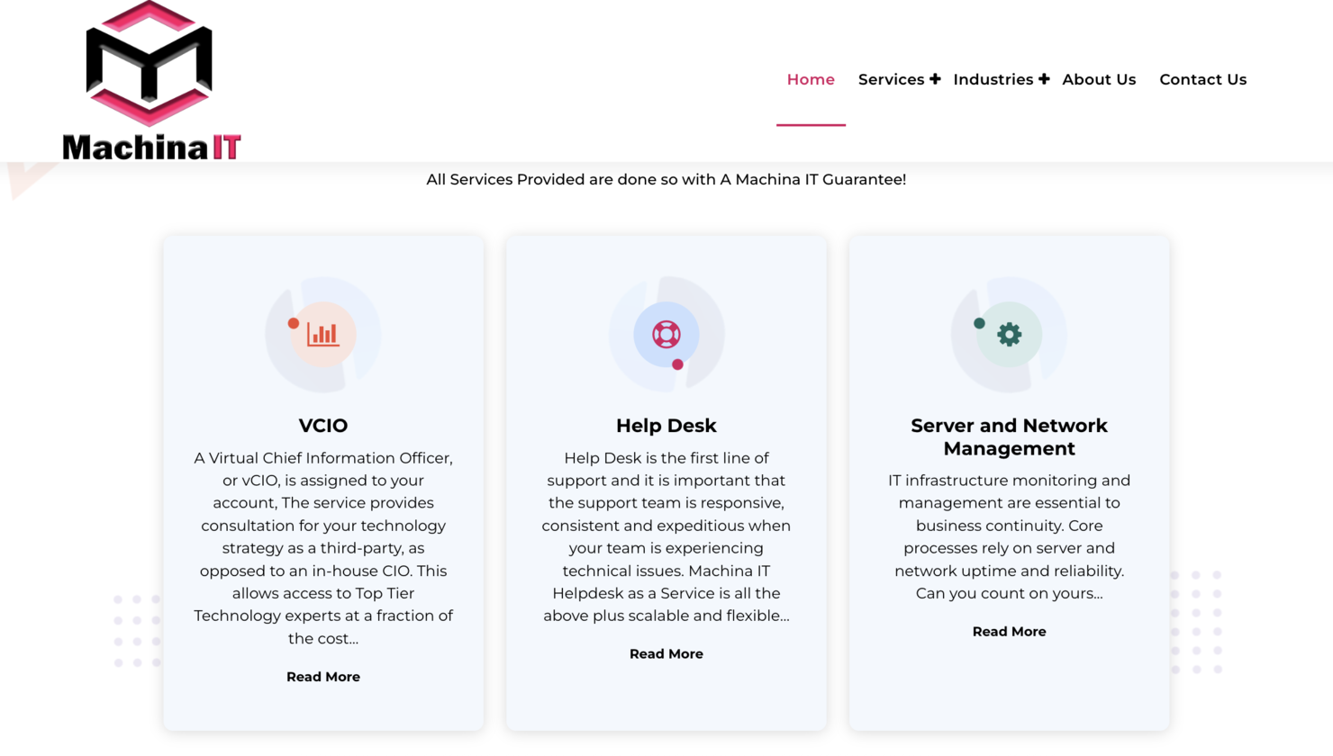 Machina IT screenshot - 10 Mejores Proveedores de Servicios Gestionados en Los Ángeles Revisados en 2026