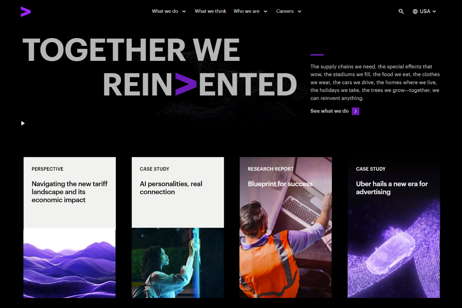Accenture screenshot - 10 Mejores Proveedores de Servicios Gestionados Analizados en 2026
