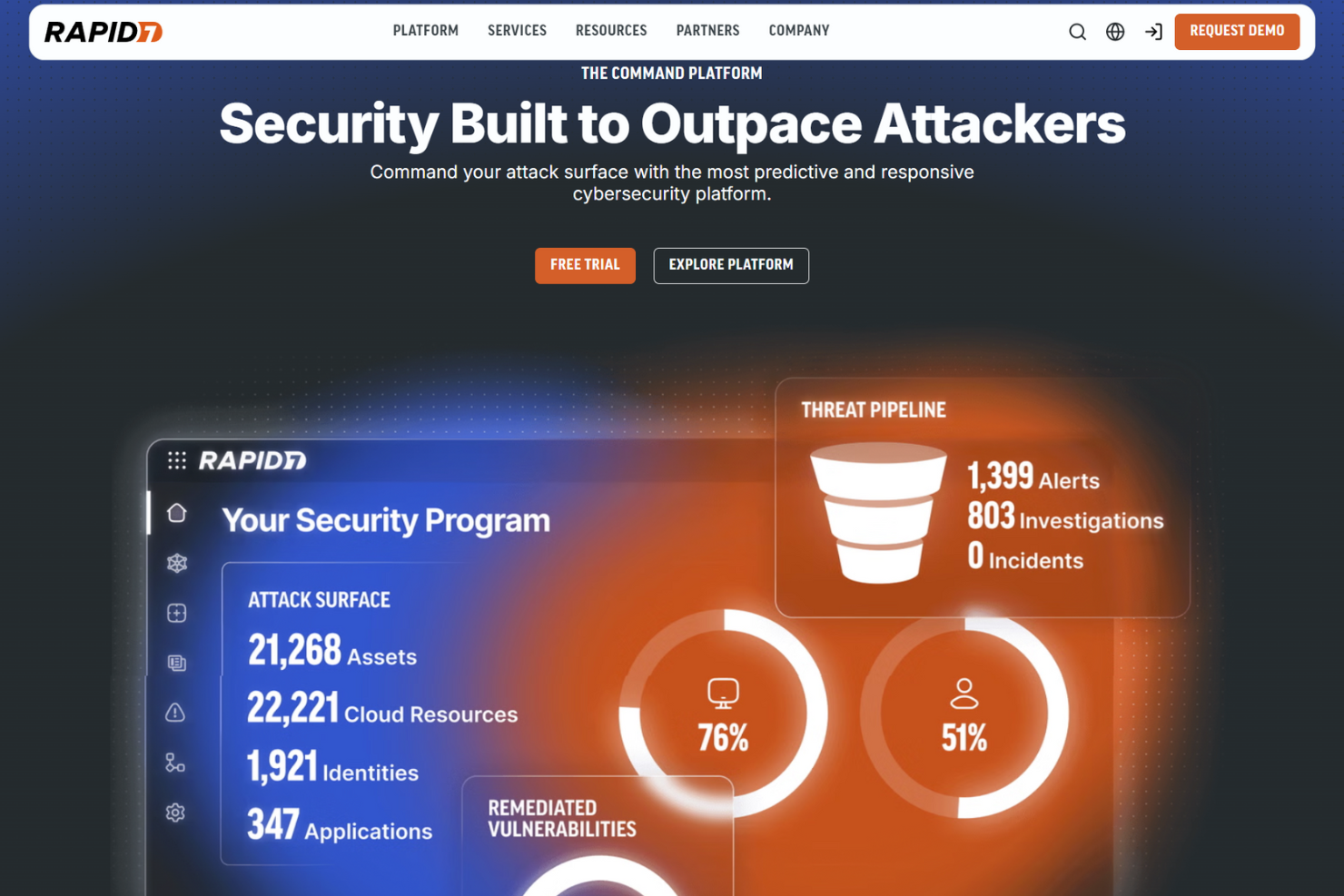 Rapid7 screenshot - 10 Mejores Servicios Gestionados de Seguridad de Red Analizados en 2026