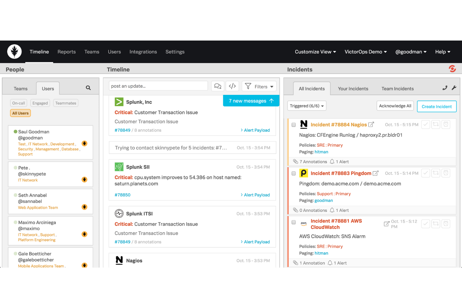 Splunk On-Call screenshot - 10 Mejores Alternativas a xMatters Analizadas en 2026
