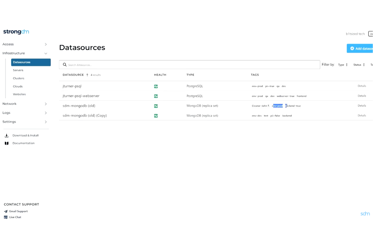 StrongDM screenshot - 10 Mejores Alternativas a HashiCorp Vault Analizadas en 2026