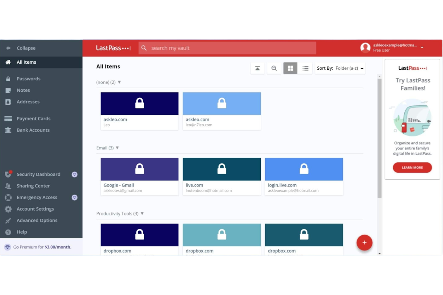 LastPass screenshot - 10 Mejores Alternativas a HashiCorp Vault Analizadas en 2026