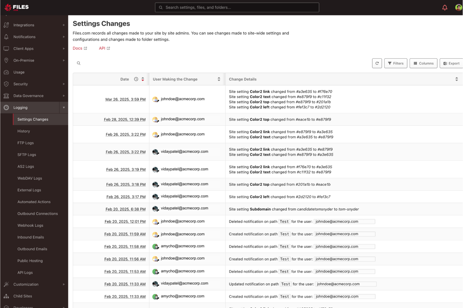 Files.com screenshot - 10 Mejores Software EDI Analizados en 2026