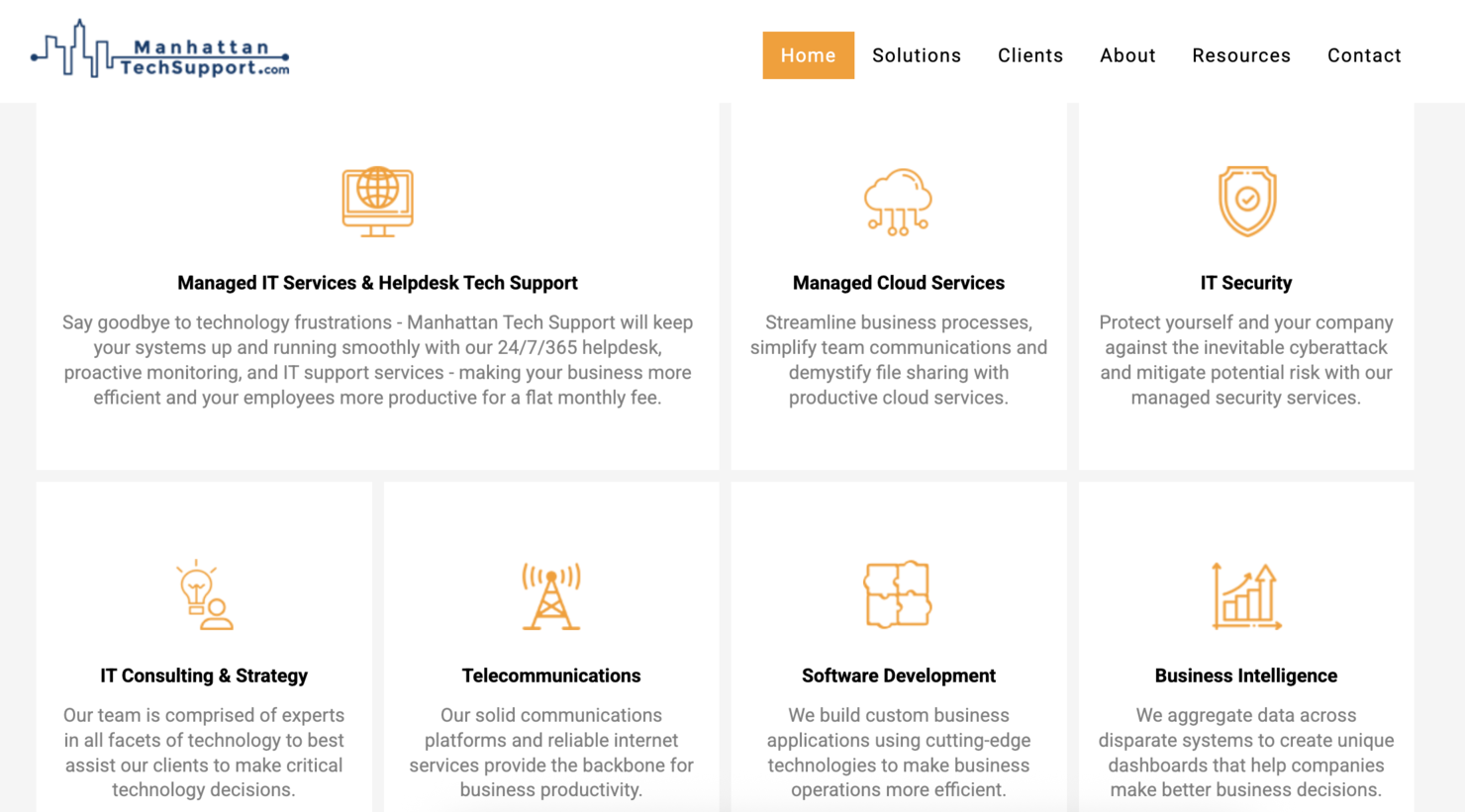 Manhattan Tech Support screenshot - 10 Mejores Servicios de TI Gestionados en Nueva York Revisados en 2026