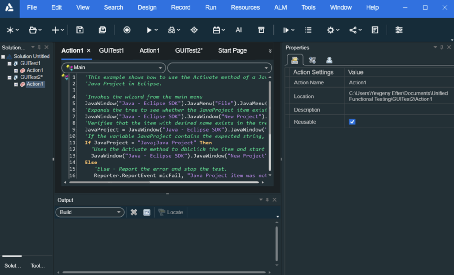 OpenText UFT One screenshot - 10 mejores herramientas de automatización de pruebas basadas en IA analizadas en 2026