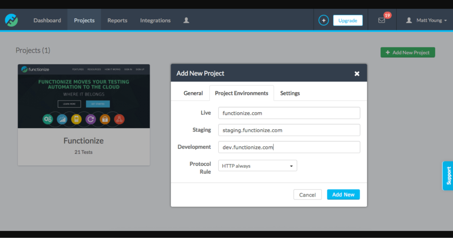 Functionize screenshot - 10 mejores herramientas de automatización de pruebas basadas en IA analizadas en 2026