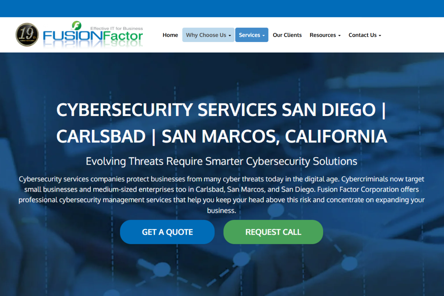 Fusion Factor Corporation screenshot - Las 10 mejores empresas de ciberseguridad en San Diego revisadas en 2026