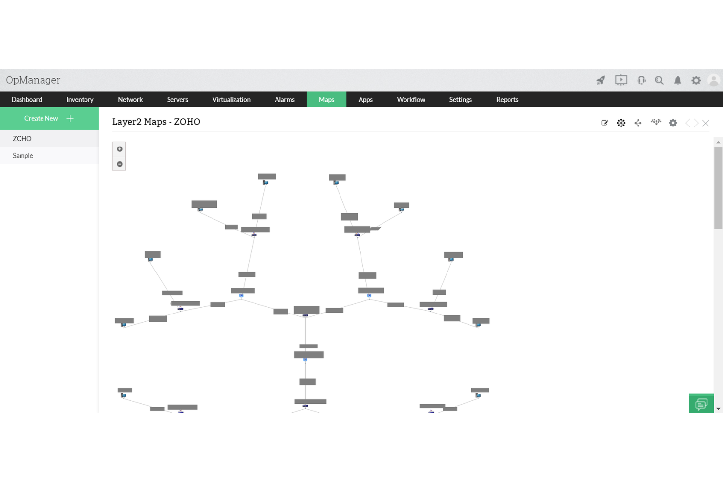 ManageEngine OpManager screenshot - 10 Mejores Herramientas de Mapeo de Redes Analizadas en 2026