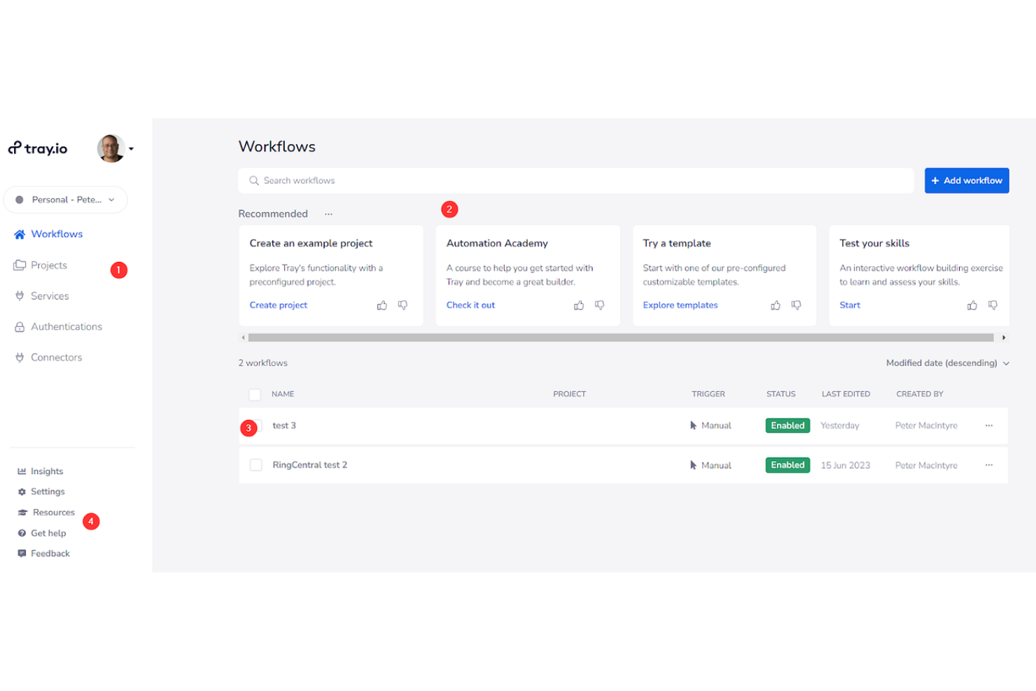 Tray.io screenshot - 10 mejores herramientas de integración de API analizadas en 2026