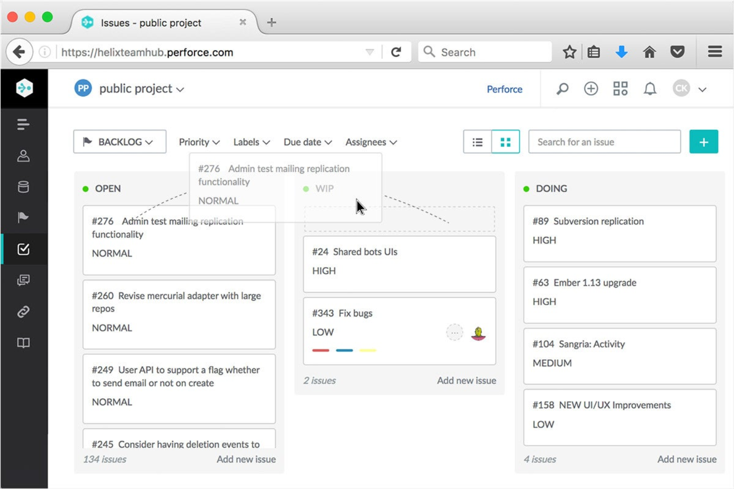 Perforce Helix Core screenshot - Probé 10 alternativas a Git: Mis mejores selecciones para 2026