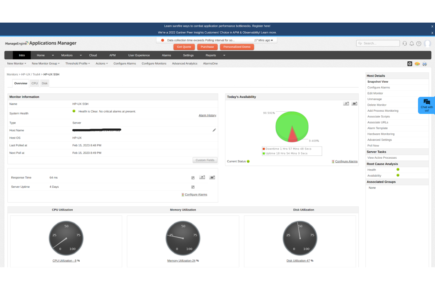 ManageEngine Applications Manager screenshot - 10 Mejores Alternativas a New Relic Revisadas en 2026