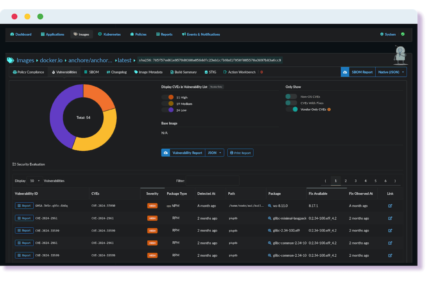 Anchore screenshot - Las 10 mejores herramientas de seguridad DevOps analizadas en 2026