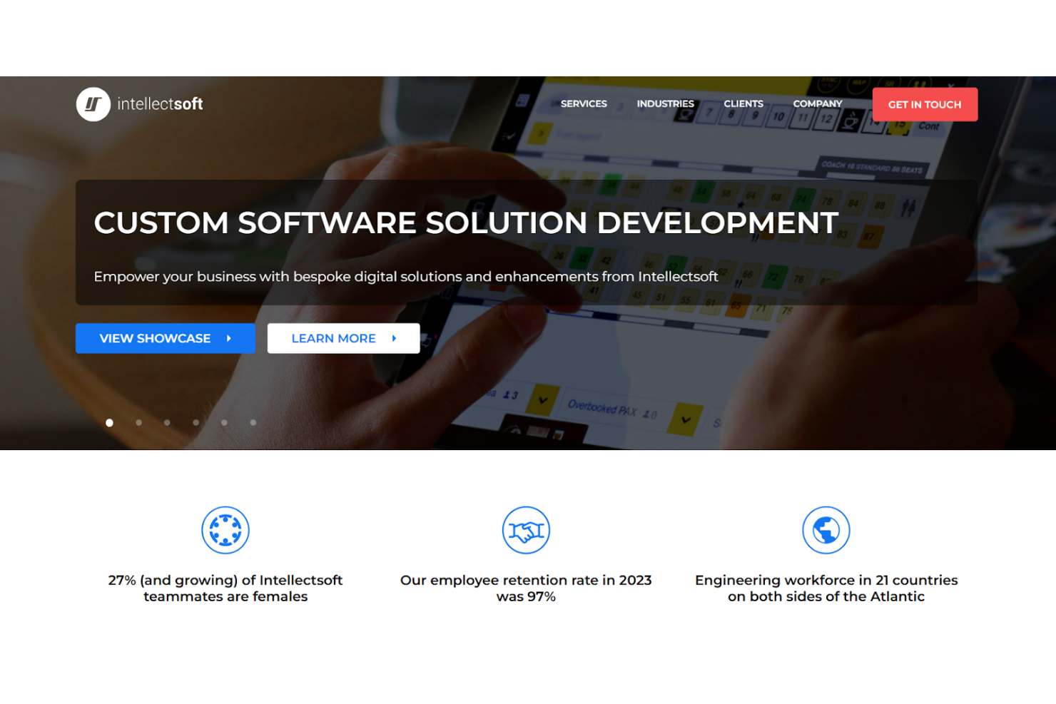 Intellectsoft screenshot - 10 Mejores Empresas de Desarrollo de Aplicaciones Android Analizadas en 2026