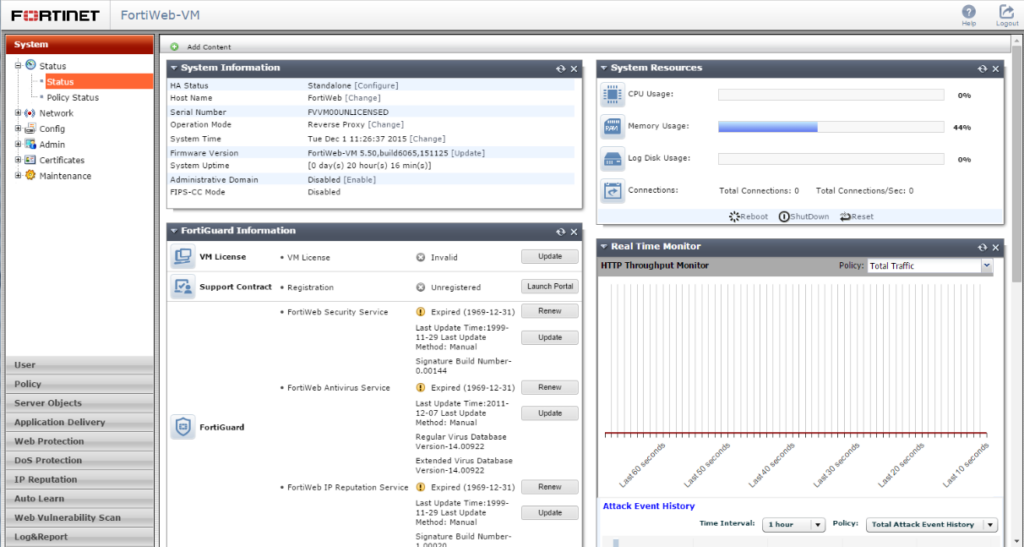 Fortinet FortiWeb screenshot - Los 10 Mejores Software de Cortafuegos de Aplicaciones Web en 2026