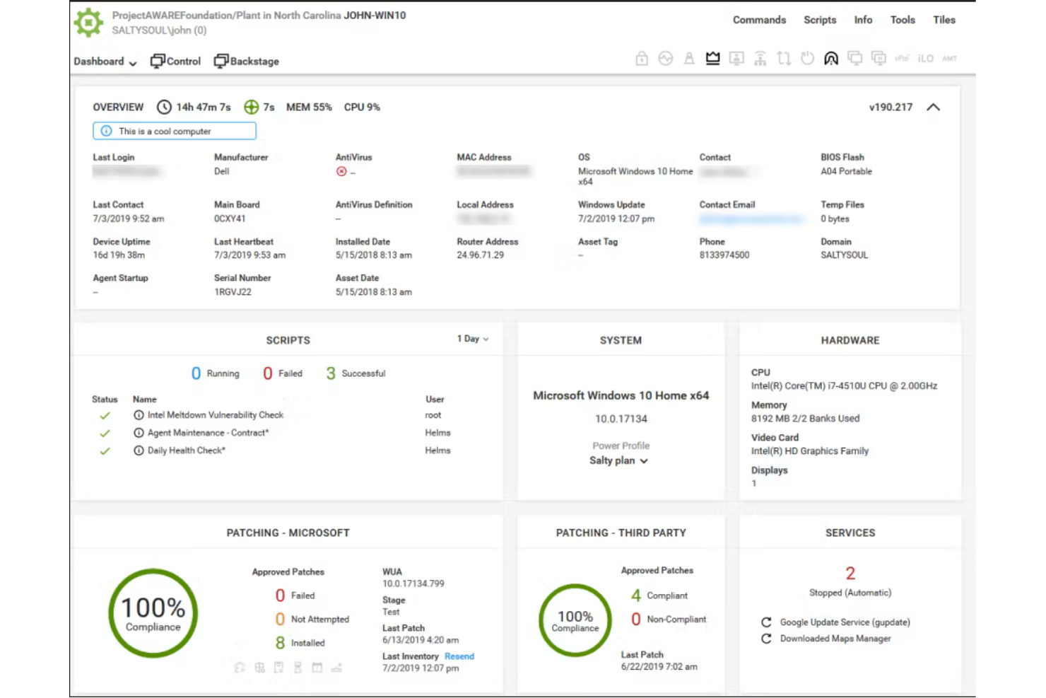 ConnectWise Automate screenshot - Los 10 Mejores Programas de Virtualización de Almacenamiento de 2026