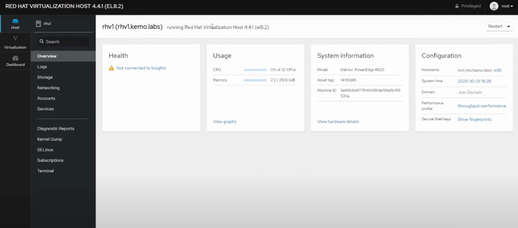 Red Hat Virtualization screenshot - Las 10 Mejores Opciones de Software de Virtualización de Servidores para 2026