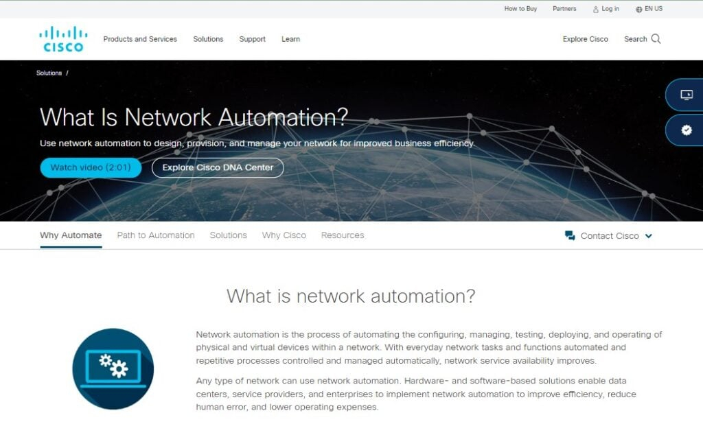 Cisco screenshot - Los 10 Mejores Software de Automatización de Redes de 2026
