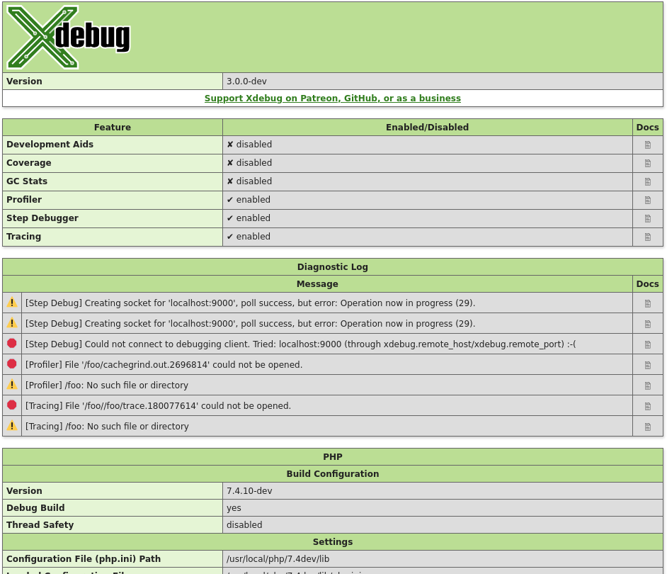 Xdebug screenshot - 10 Mejores Herramientas de Perfilado Para Mejorar el Rendimiento en 2026