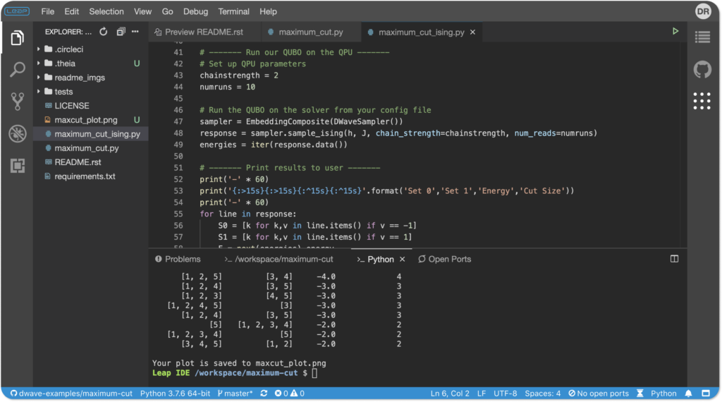 D-Wave Leap screenshot - Guía de los 10 mejores programas de computación cuántica de 2026