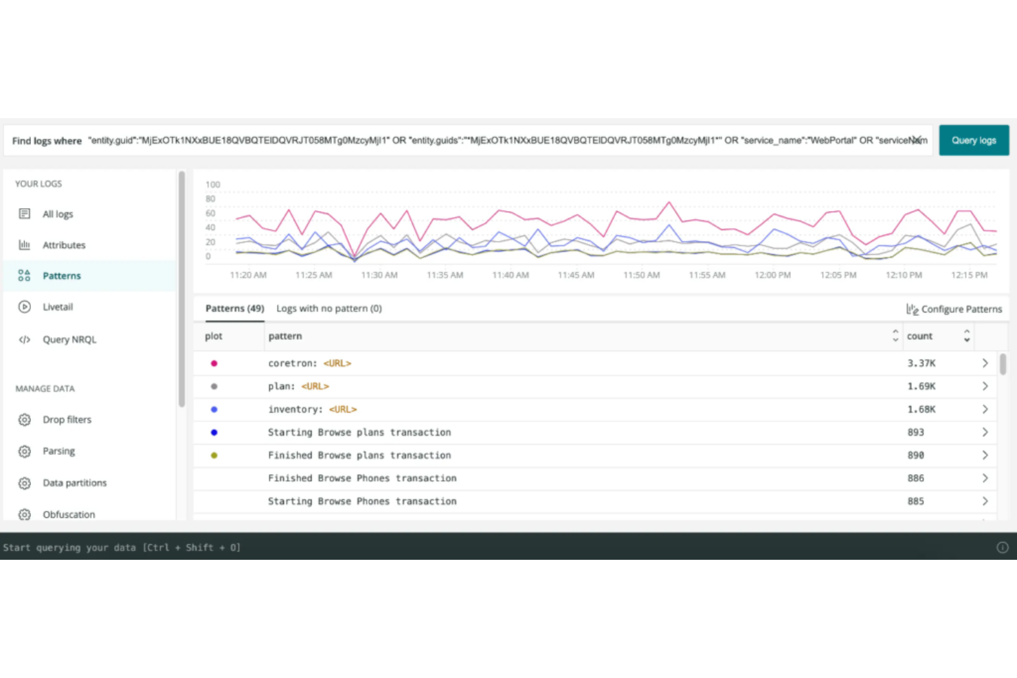New Relic screenshot - 10 Mejores Herramientas de Análisis de Registros para Dominar el Backend de 2026