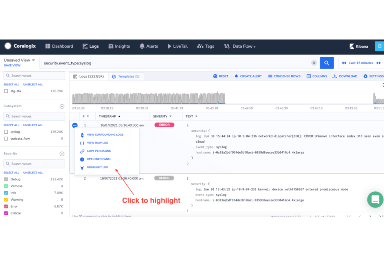 Coralogix screenshot - 10 Mejores Herramientas de Análisis de Registros para Dominar el Backend de 2026