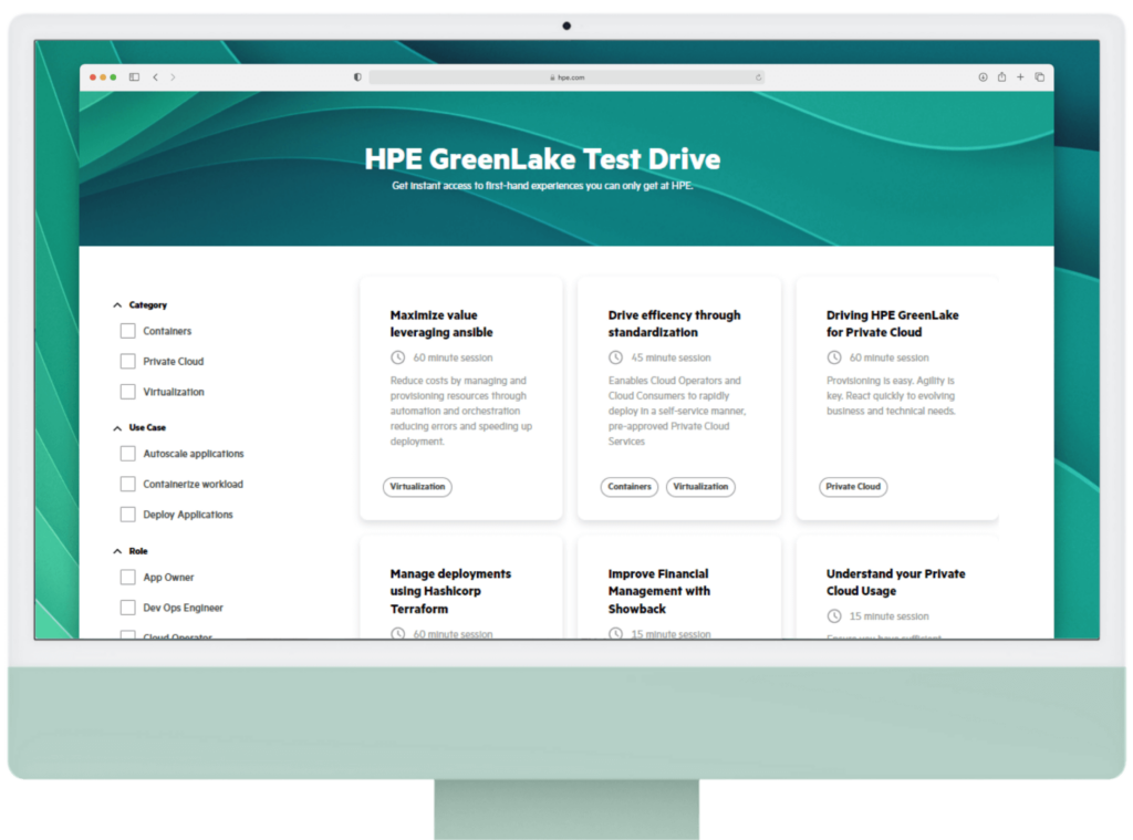 HPE GreenLake screenshot - 10 Mejores Soluciones Multinube Analizadas en 2026