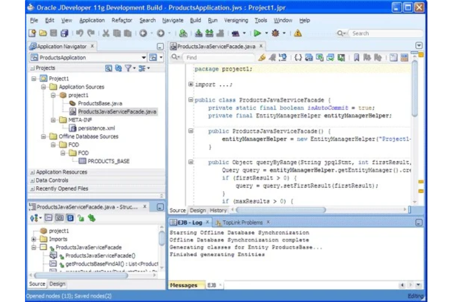 Oracle JDeveloper screenshot - Los 10 Mejores Herramientas de Desarrollo Java de 2026
