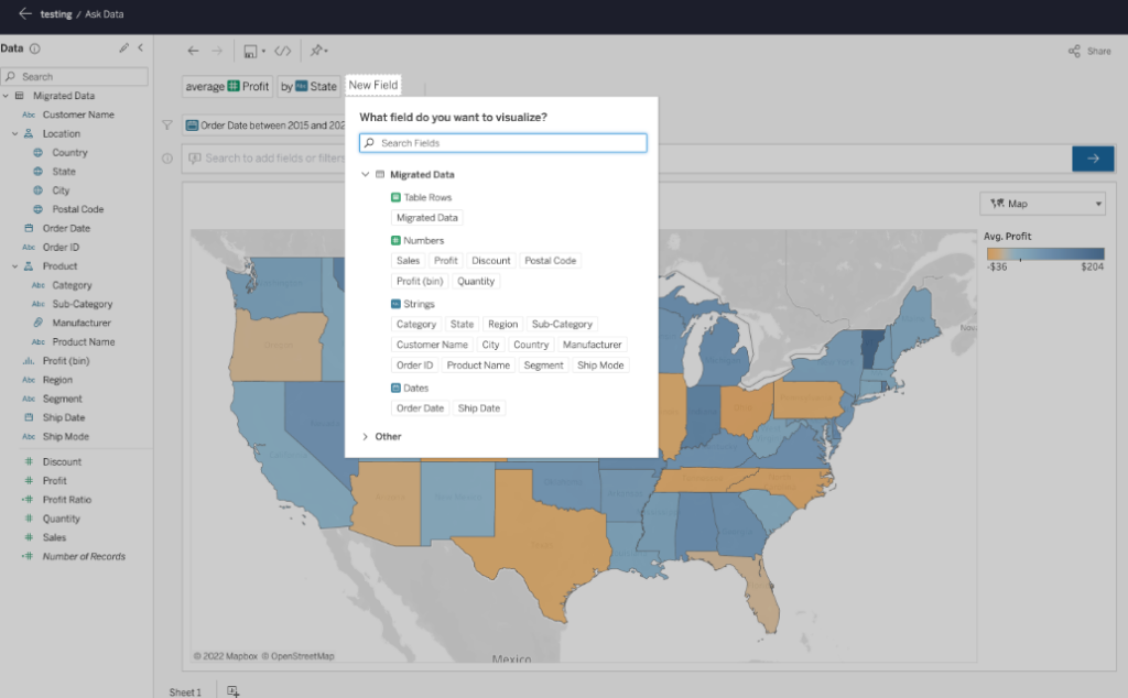 Tableau screenshot - 10 Mejores Software de Mapeo de Datos Revisados en 2026