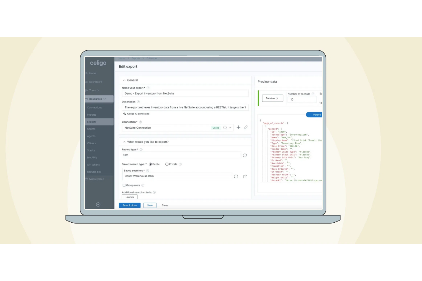 Celigo screenshot - 10 Mejores Software de Mapeo de Datos Revisados en 2026