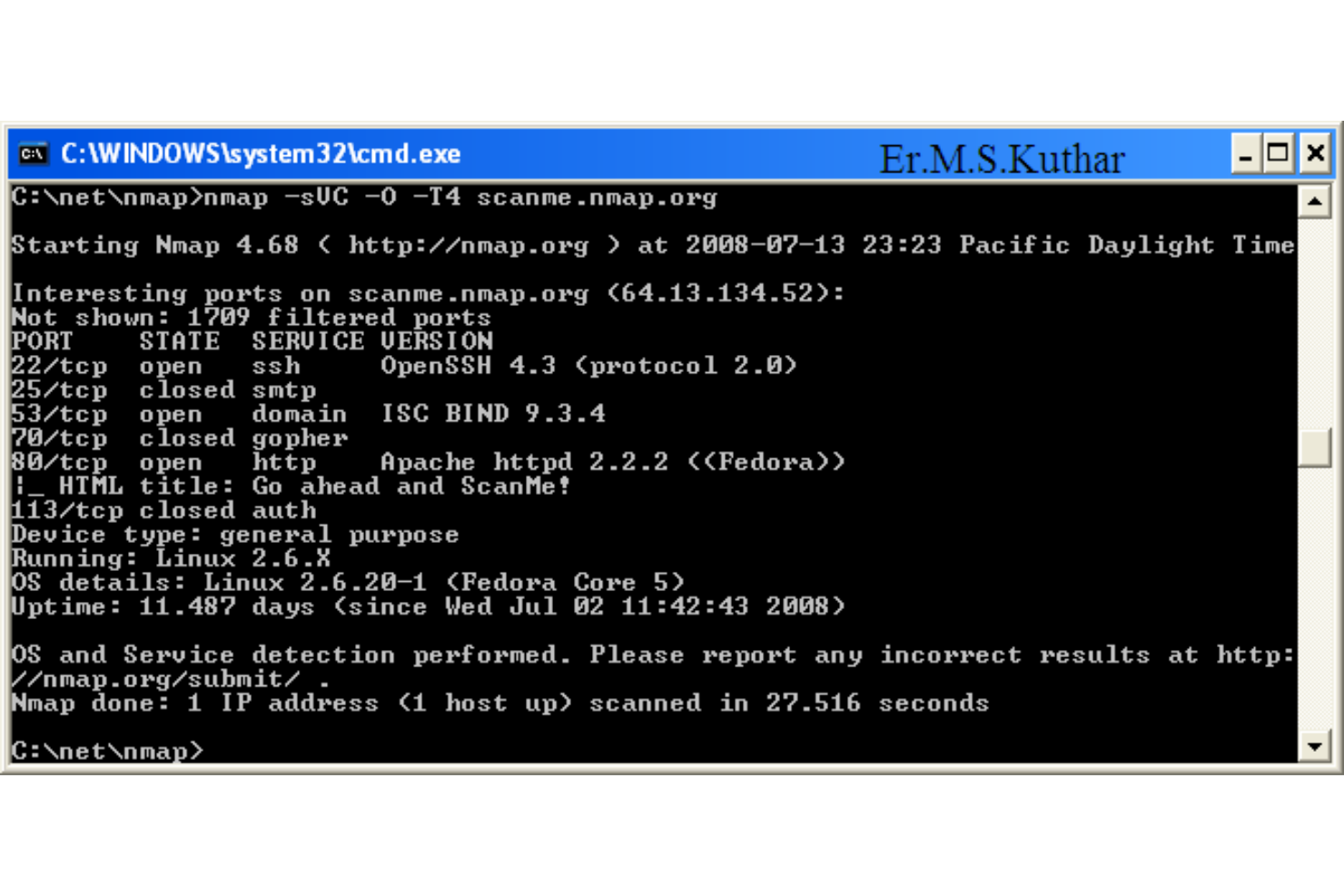 NMap screenshot - 10 Mejores Herramientas de Mapeo de Redes Analizadas en 2026