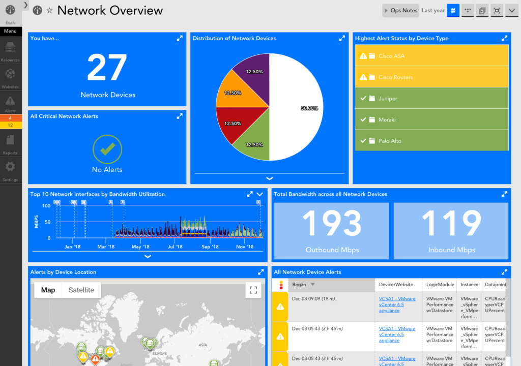 LogicMonitor screenshot - 10 Mejores Soluciones Multinube Analizadas en 2026