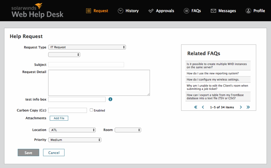 SolarWinds Service Desk screenshot - Los 10 Mejores Software de Reporte de Incidentes de 2026