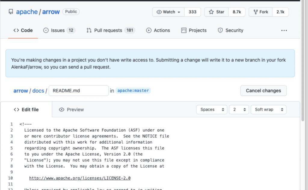 Apache Arrow screenshot - 10 mejores IDE para potenciar tu desarrollo en 2026