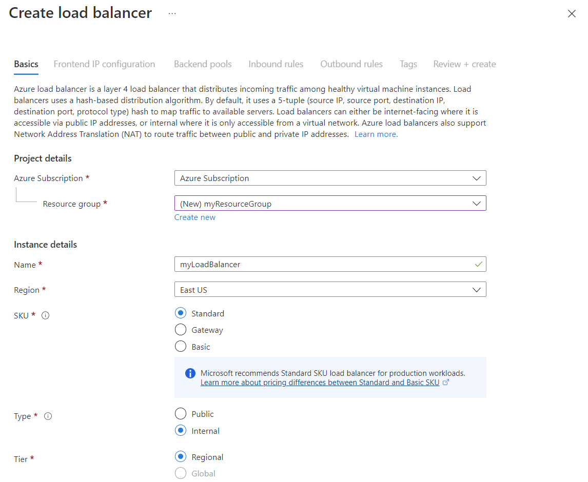 Azure Load Balancer screenshot - 10 Mejores Programas de Balanceo de Carga Analizados en 2026