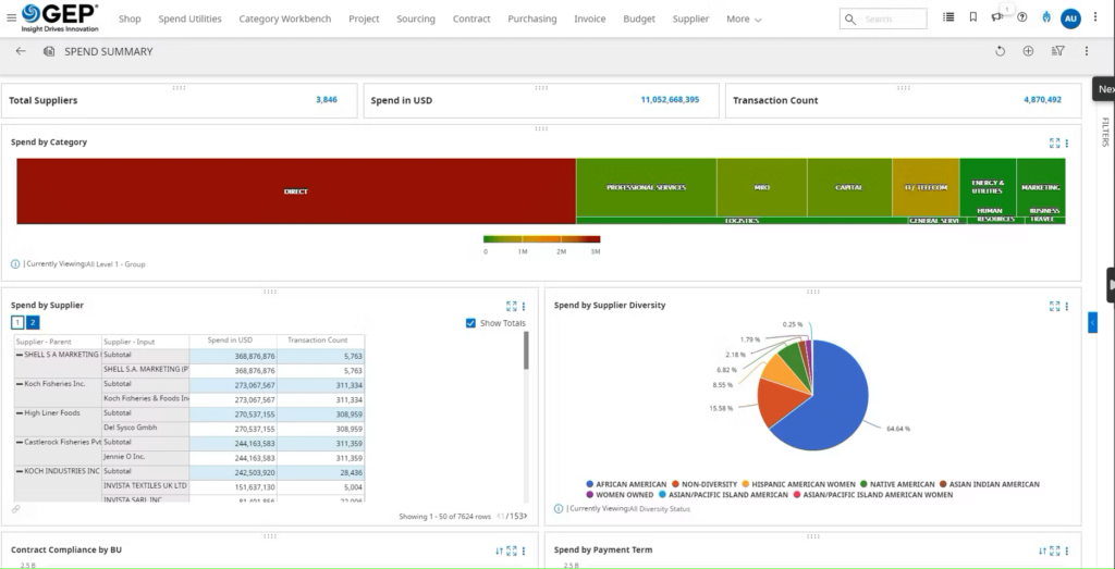GEP SMART screenshot - 10 Mejores Software de Adquisiciones de TI Revisados en 2026