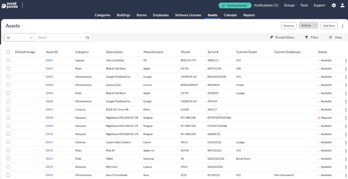 Asset Panda screenshot - 10 Mejores Programas de Gestión de Inventario de TI de 2026
