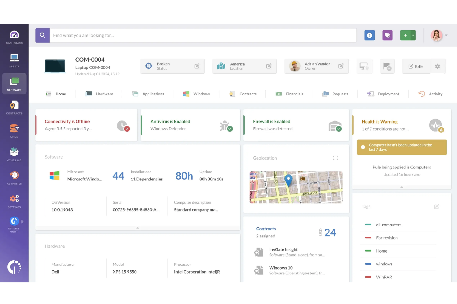 InvGate Asset Management screenshot - 10 Mejores Programas de Gestión de Inventario de TI de 2026