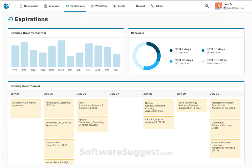 Evisort screenshot - Los 10 Mejores Software de Gestión de Contratos de TI de 2026