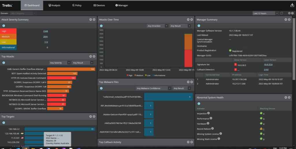 Trellix Intrusion Prevention System screenshot - Guía de los 10 mejores programas de prevención de intrusiones de 2026